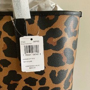 Coach City Tote Leopard Print